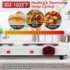 Electric Hot Plate for Cooking,Electric Cooktop 2 Burner,2000W Portable Electric Stove,Glass Cooktop Stepless Temperature Adjustments