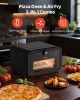 VEVOR Pizza Oven, 8 Presets Electric Pizza Ovens Air Fry Combo, 12-Inch Indoor Pizza Maker Smart Knob Control , 750°F Max Temp
