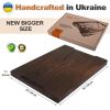 Wooden Steak Board Large Size Solid Oak Serving Barbecue Platter Natural Thick Cutting Plate Durable & Quality (Large)