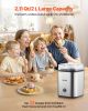 Ice Cream Maker, 2.11 Qt. Large Capacity, Electric Automatic Ice-Cream Machine, with Easy Operation & Cleaning, Stainless Steel Shell