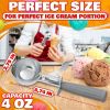 4 oz Ice Cream Scoop with Trigger Release #8 Stainless Steel Versatile Tool for Baking Cookies and Desserts Durable Easy to Clean Dishwasher Safe Ergo