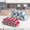4Pcs Soda Can Organizers for Refrigerator Width Adjustable Clear Drink Organizer Expandable Can Holder Dispenser for Fridge Pantry Freezer