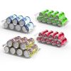 4Pcs Soda Can Organizers for Refrigerator Width Adjustable Clear Drink Organizer Expandable Can Holder Dispenser for Fridge Pantry Freezer
