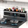 Magnetic Stove Top Shelf Silicone Over Stove Spice Rack Non-Slip Kitchen Oven Shelf Organizer for Kitchen Stove