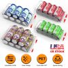 4Pcs Soda Can Organizers for Refrigerator Width Adjustable Clear Drink Organizer Expandable Can Holder Dispenser for Fridge Pantry Freezer