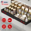 Expandable Pull out Cabinet Organizer Slide out Drawers Roll out Sliding Storage Self Carbon Steel with 12.2-20.5in Extendable Width 17lbs Max Load