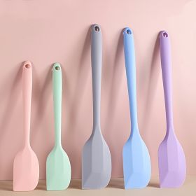 1pc All-in-one High-quality Silicone Scraper Baking Tool; Heat-resistant Silicone Scraper; Cream Cake Spatula; Baking Shovel Knife 8.27inch/11.02inch (Color: Nordic Pink, size: large)
