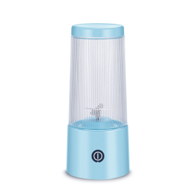 350Ml Portable Electric Juicer Blender 4 Blade Usb Mini Fruit Mixers Fruit Extractors For Juice Yogurt Smoothie Milkshake (Color: Blue)