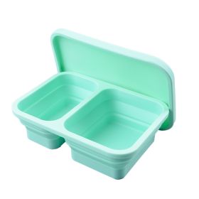 Reusable Pizza Storage Container with  Microwavable Serving Trays - Adjustable Pizza Slice Container to Organize & Save Space - BPA Free, Microwave (Color: green, size: 1020ML)