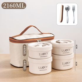 Microwave oven Dinnerware for Students Leakproof Food Container Stackable Bento Lunch Box Stainless Steel Lunch Container with L (Ships From: China, Color: 4 Layers White)