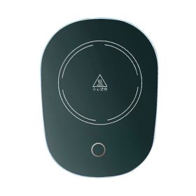 Electric Heated Coffee Mug Heating Coaster for Home Office Milk Tea Water Heating Mat Smart Thermostatic Warmer Pad (Color: green)
