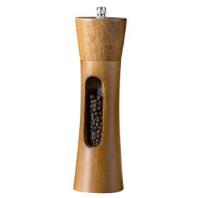 Pepper Grinder Pagoda-shaped Wooden Kitchen Pepper Mill (Type: Single, Color: Natural)