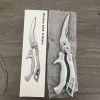 "Professional Kitchen Scissors Set - Industrial Strength German Steel with Rebound Mechanism - Cuts Bones & Veggies"