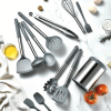 seKitchen Cooking Utensils Set, 12-piece Kitchen Utensils Set Non-stick Cooking Set Heat-resistant, BPA-Free, Silicone Handle Kitchen Tools