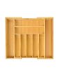 Expandable Kitchen Utensils Drawer Organizer  For Bamboo Flatware Organizer