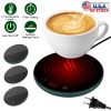 Desktop Electric Cup Warmer 8Hours Auto Off Overheating Protection Smart Timer Setting 2 Temperature Levels Ceramic Heating Panel For Office Home