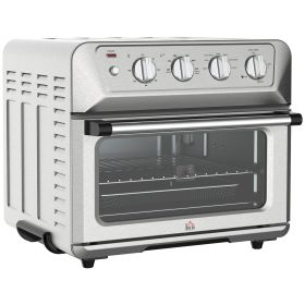 Air Fryer Toaster Oven, 21QT 7-In-1 Convection Oven Countertop, Warm, Broil, Toast, Bake and Air Fry, 4 Accessories Included, 1800W (Color: as pic)