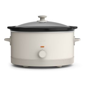 6 Qt Slow Cooker (Color: Oatmilk)