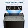 Portable Countertop Ice Maker with Ice Scoop, 9 Bullet Ice in 6 Mins, 24.5lbs/24H, Self-Cleaning, Handle, for Outdoor Cooking, BBQ, Camping