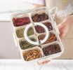 Divided Serving Tray with Lid and Handle,Snackle Box Charcuterie Container