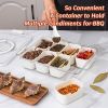 Divided Serving Tray with Lid and Handle,Snackle Box Charcuterie Container