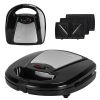 Electric Sandwich Maker Waffle Panini Press Grill with Removable Non-Stick Plates Double-Sided Heating Cool Touch Handle For Breakfast Steak Toaster B